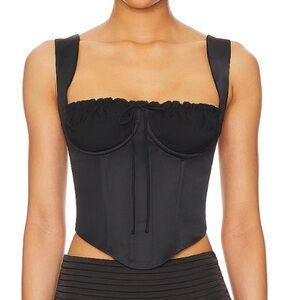 Danielle Guizio Ruched Cup Bustier Top in size S